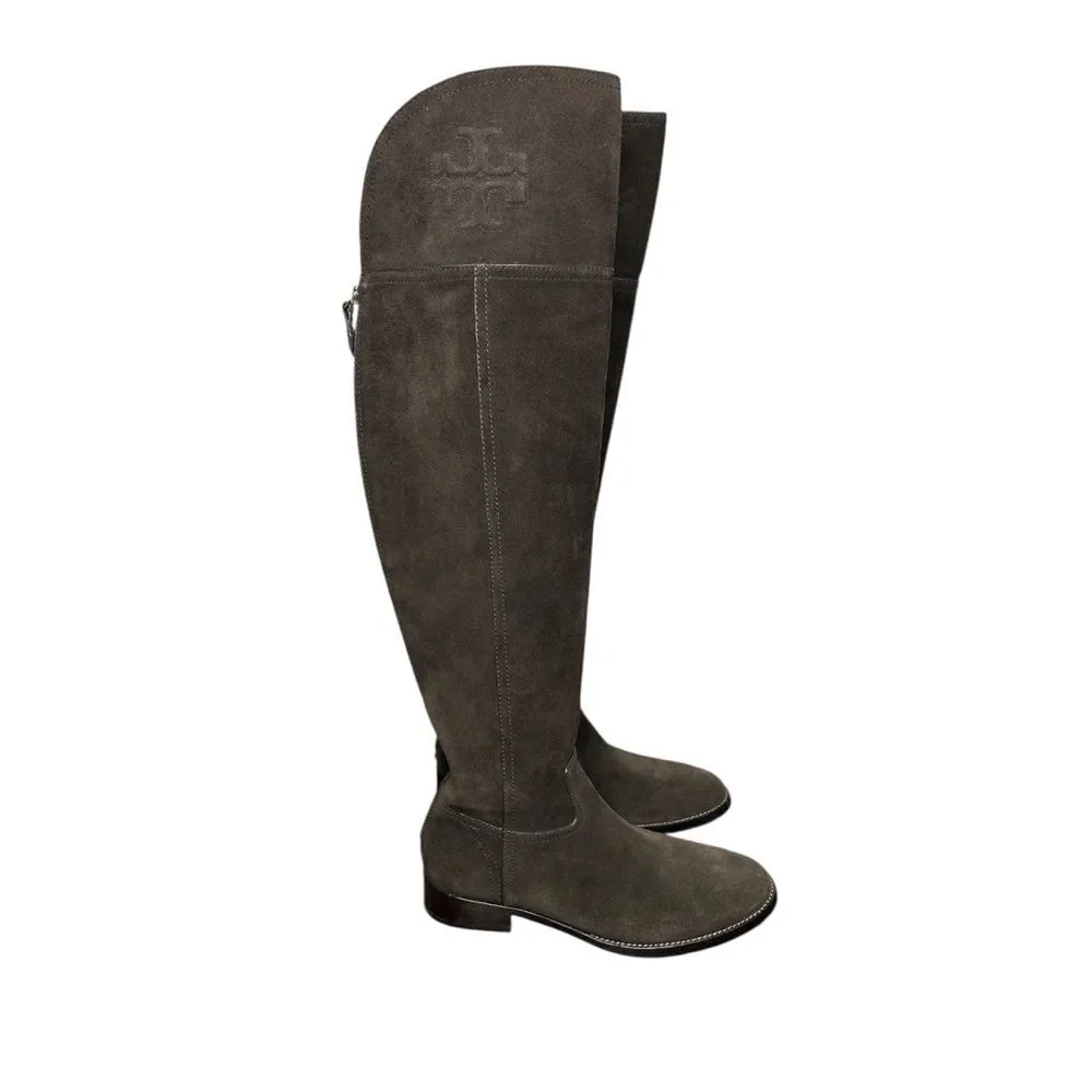 Tory Burch Simone Brown Suede Leather Over the Knee Boots Size 9 Old Money Prep